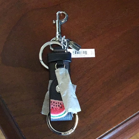 COACH TRIGGER SNAP BAG CHARM w/WATERMELON PRINT🍉 - Picture 4 of 5